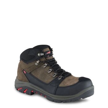 Red Wing Tradesman 5-inch Waterproof Safety Toe Mens Work Boots Brown/Black - Style 6613